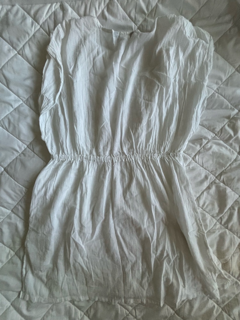 Ralph Lauren White Lace-Trim Cotton Dress/Sleep Top - Picture 4 of 5